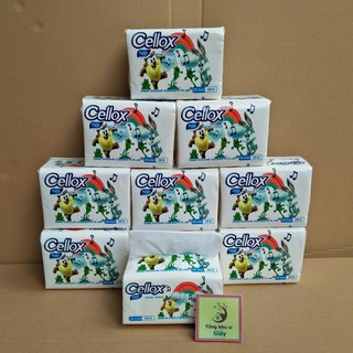 Combo 10 bịch giấy rút lụa 230 tờ Cellox (Bịch trắng)