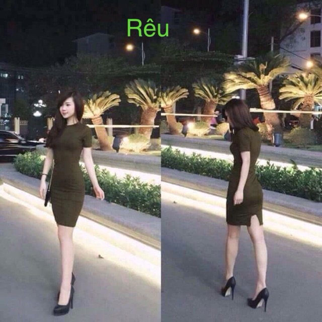 Váy body tay ngắn