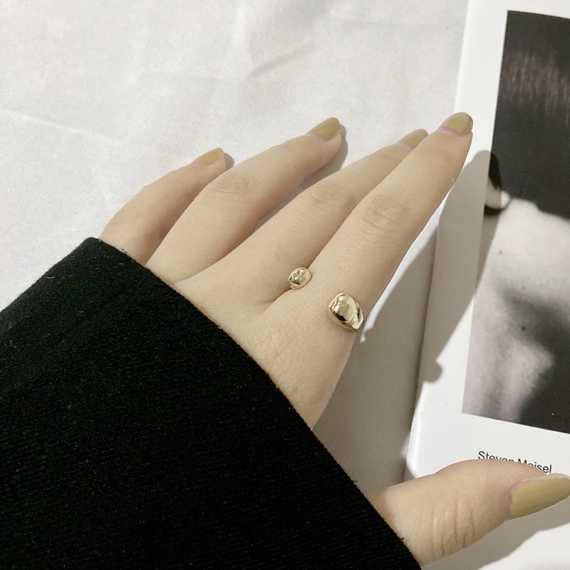 Nhẫn Hở Trang Trí Hình Giọt Nước Phong Cách Hip Hop Đơn Giản