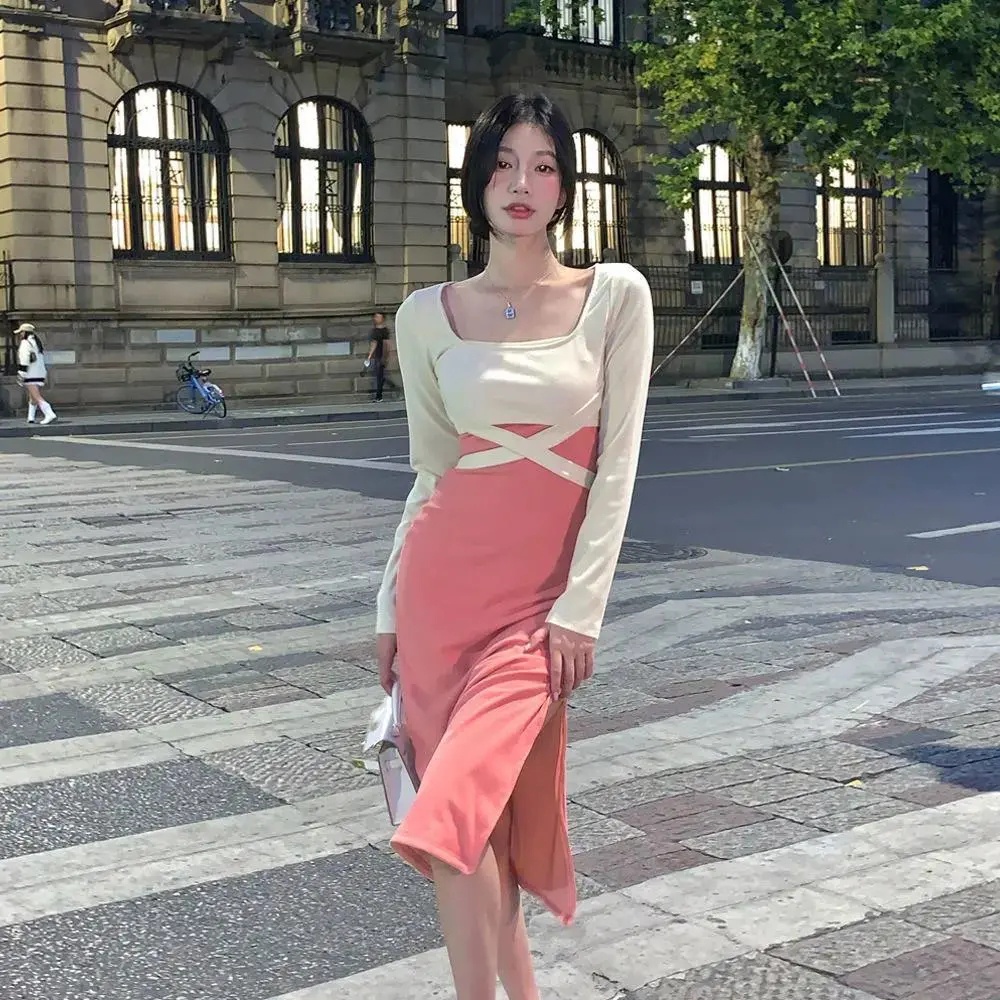 [MURIOKI] Áo Sơ Mi Tay Dài Dáng Ôm Thời Trang Thanh Lịch Dành Cho Nữ Phù Hợp đầm ôm body đầm thun co giãn