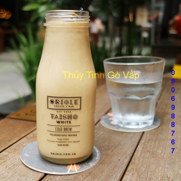 Bộ 2 chai thủy tinh nắp thiếc 300ml, đựng sữa, nước ép trái cây. | BigBuy360 - bigbuy360.vn
