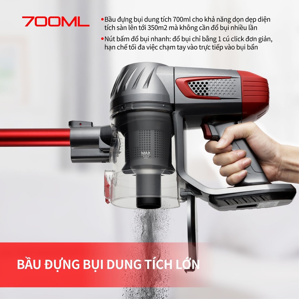 Lõi lọc HEPA 12/ HEPA 13 dành cho máy hút bụi cầm tay không dây gia đình UNIQ Free A7 mini lực hút mạnh sử dụng pin sạc