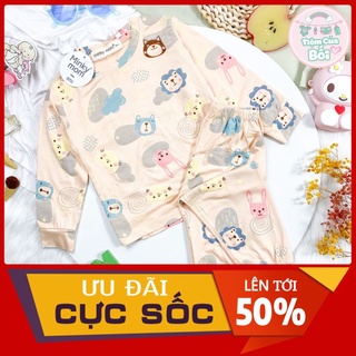 Bộ Thun Tay Dài Quần Dài Minky Mom Thun Lạnh Họa Tiết Động Vật Màu Sắc Nhẹ Nhàng ĐỦ SIZE Cho Bé