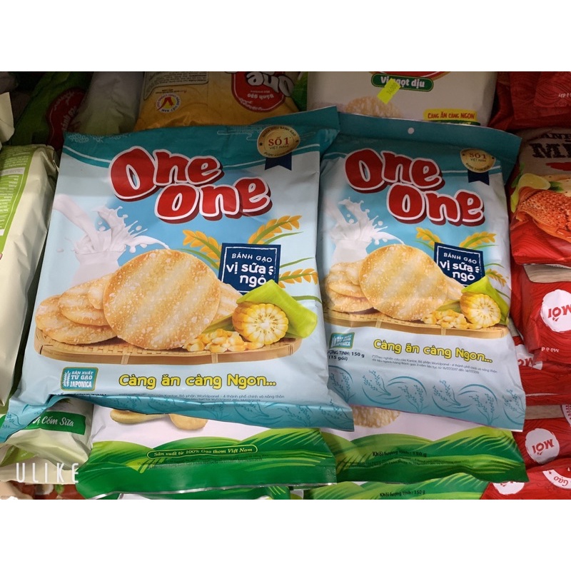 Bánh Gạo One One Vị Sữa Ngô Bịch 149g,150g