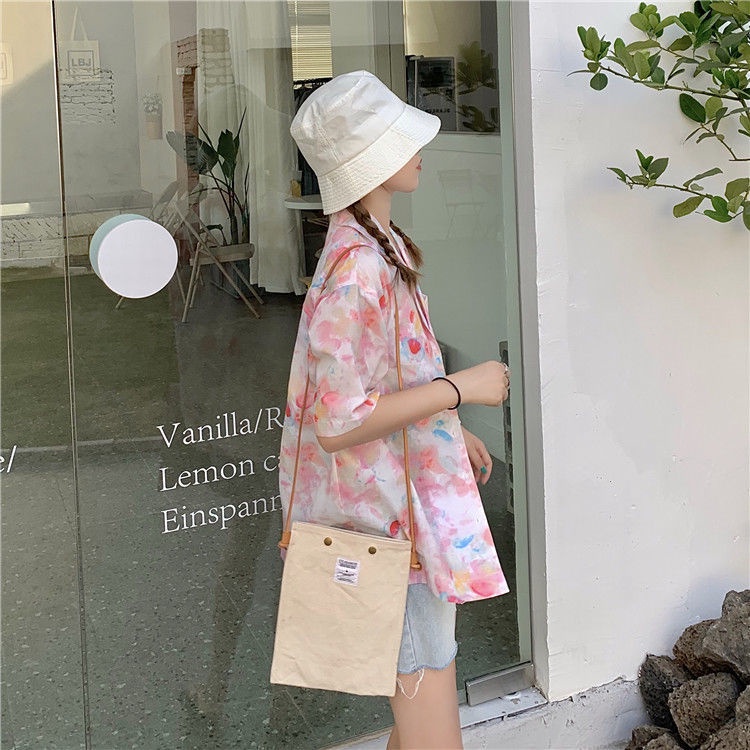 Mới Áo Sơ Mi Tay Ngắn Dáng Rộng Cổ Bẻ In Họa Tiết Hoa Phong Cách Retro Thời Trang Cho Nữ