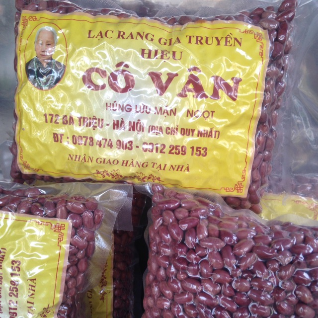 Combo 6kg Lạc đỏ rang húng lìu hiệu Cô Vân, 500 gam/1 gói - nhậu siêu ngon - đặc sản Hà Nội