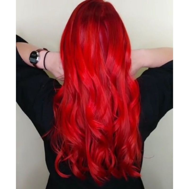 Thuốc màu nhuộm tóc Đỏ lửa Red + đỏ tươi 0/66 lên màu chuẩn