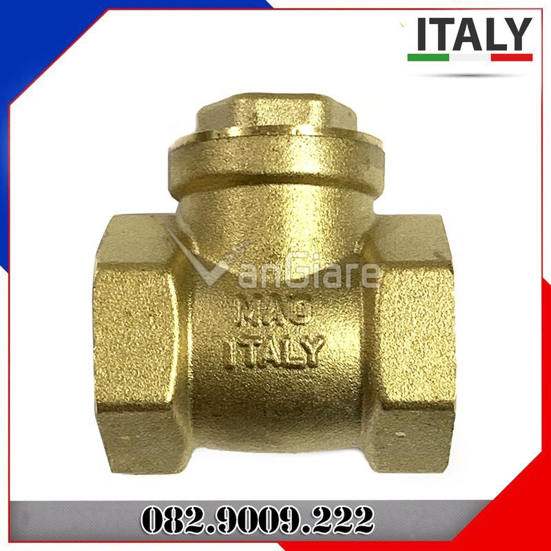 Van nước 1 chiều lá lật đồng thau ITALY phi 21 27 34