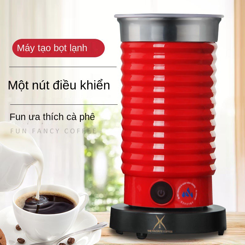 ✗♧✵Máy tạo bọt sữa thông minh, điện, tự động gia đình, pha cà phê thương mại nóng lạnh, đánh