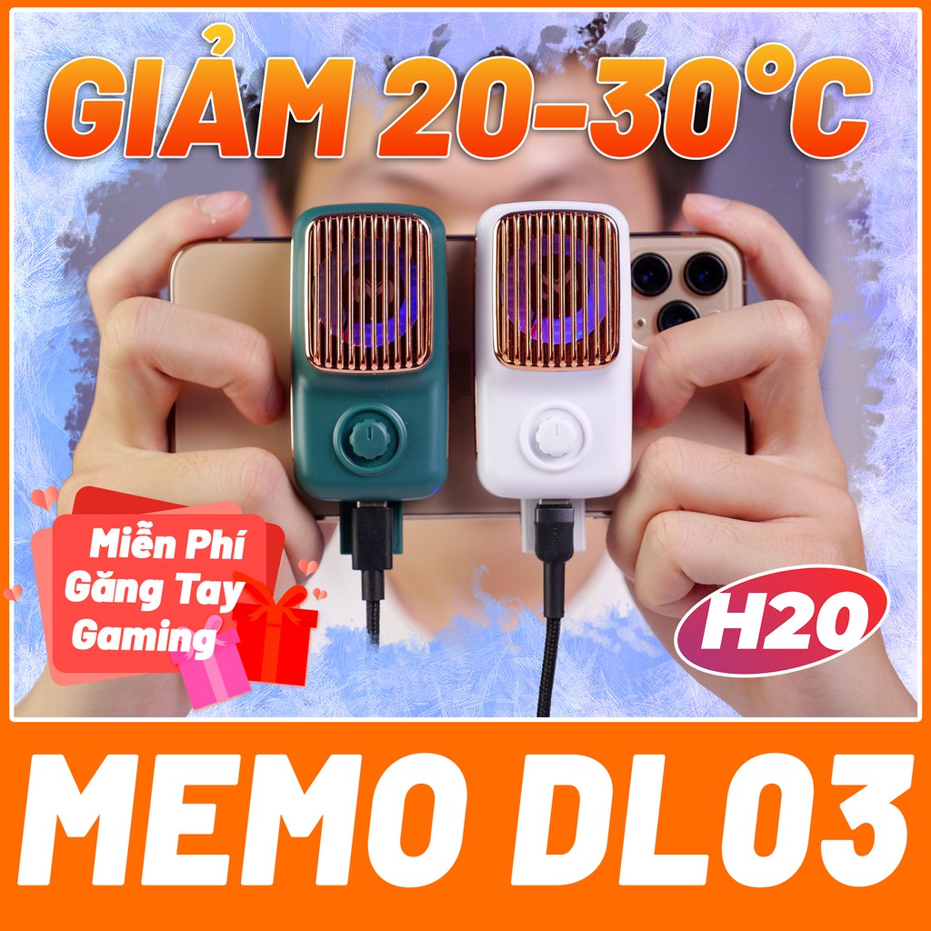 Quạt Tản Nhiệt Gaming Cho Điện Thoại - MEMO DL03/DL05 Sò Lạnh | Tặng Găng Tay Chơi Game Cao Cấp