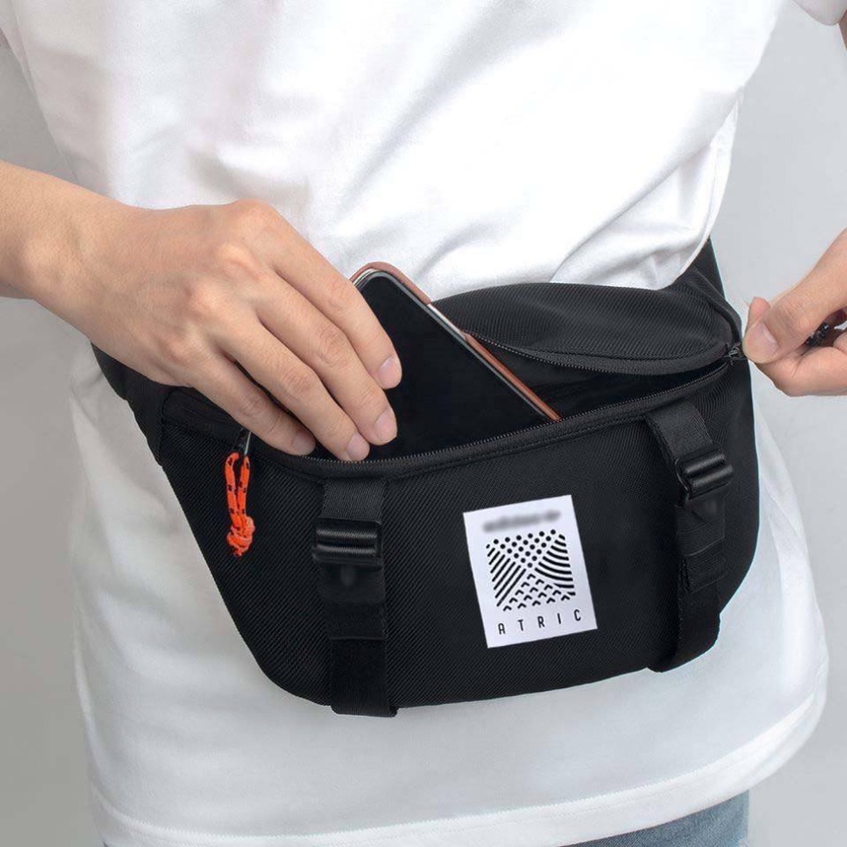 Túi Đeo Chéo Nam Cao Cấp A.didas Đen, Túi Bao Tử Đựng Điện Thoại Chống Nước, Đeo Hông Đi Chơi.BảoHành1