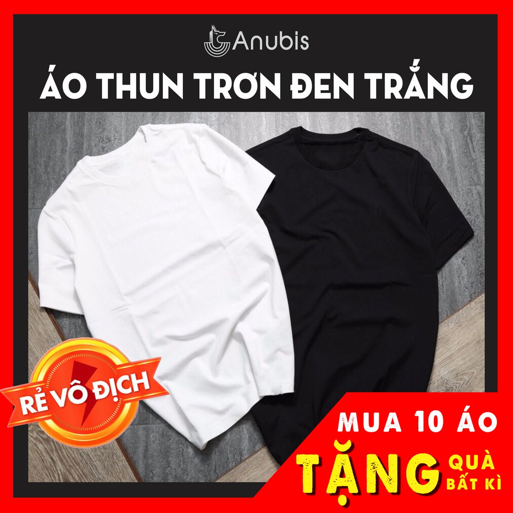 ÁO THUN TRƠN ĐEN TRẮNG BASIC NAM NỮ CỔ TRÒN BAO MỊN | WebRaoVat - webraovat.net.vn