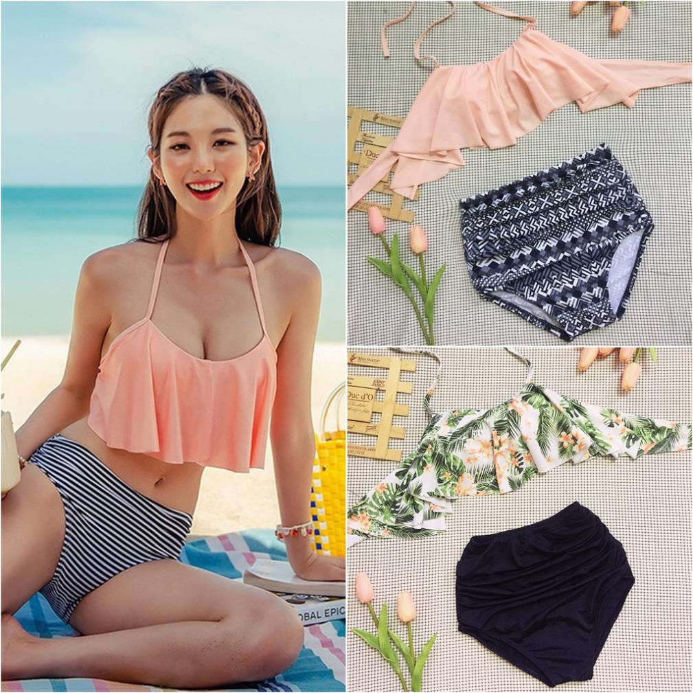 Bán tách lẻ áo/quần đồ bơi áo bèo kín đáo nhiều màu bikini hè - ảnh thật shop chụp Sexy