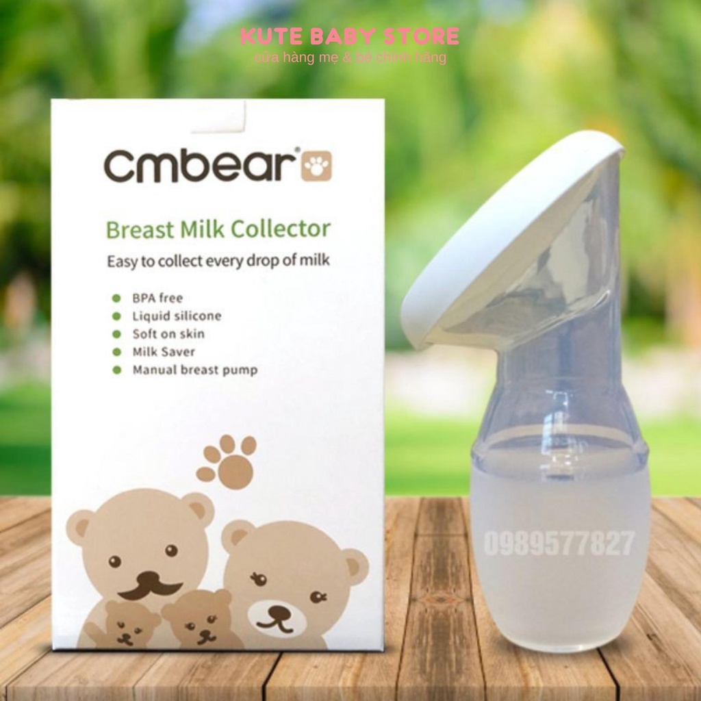 Cốc hứng trữ sữa Cmbear cao cấp an toàn tiện lợi cho mẹ