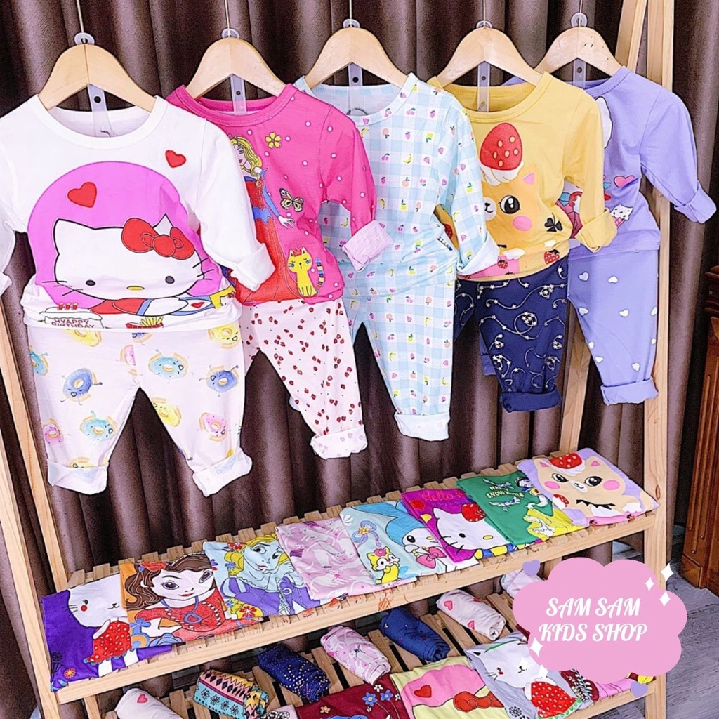 Bộ dài tay thu đông bé gái (size 8 - 25 kg)