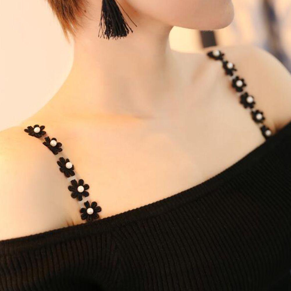 USNOW Shoulder Strap Fashion 1 Pair Lace Underwear Adjustable Silicone Transparent for Women Girl