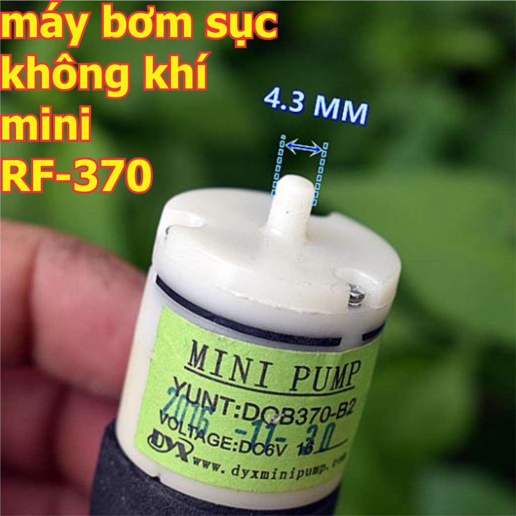 máy bơm sục không khí mini RF-370 6VDC CŨ 2L/P 53kpa kde3072