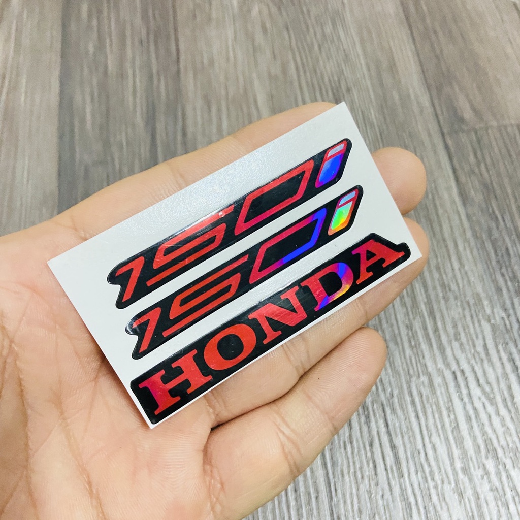 (HCM) Bộ tem 02 chữ 150i và 01 chữ HONDA phủ nhựa dẻo tem trang trí xe máy