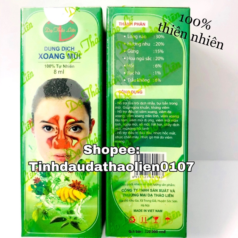 Dung dịch xoang mũi Dạ Thảo Liên mãn tính, lâu năm