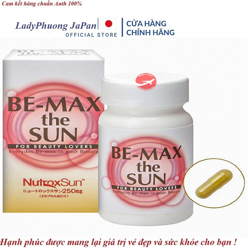 Viên Uống Chống Nắng Nội Sinh Bemax The Sun Nhật Bản - VỪA CHỐNG NẮNG, VỪA TRẮNG DA, GIẢM NÁM