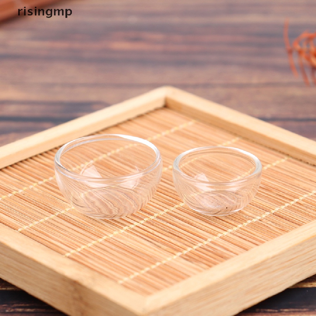 Tô Thủy Tinh Nhỏ Xinh Đựng Trái Cây / Salad Trang Trí Nhà Búp Bê Tỉ Lệ 1: 12 ♨Trên đó