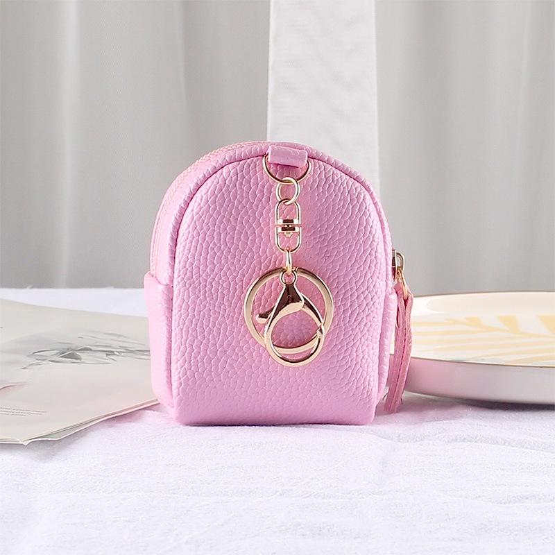Ví Đựng Tiền Xu mini Đa Năng Có Khóa Kéo Đôi Giá Đỡ