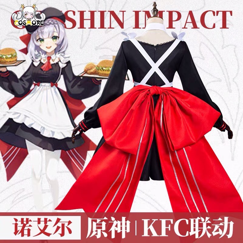 Set đồ cosplay noelle genshin impact kfc