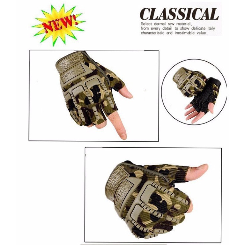 WFGAZ găng tay tay nam ,bít tất tay nam cụt ngón lái xe du lịch phượt Mechanix Mpact 18 AO28