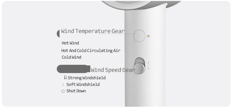 Máy sấy tóc ion âm chuyên nghiệp xiaomi h500 với đầu hút từ tính chất lượng cao tiện dụng