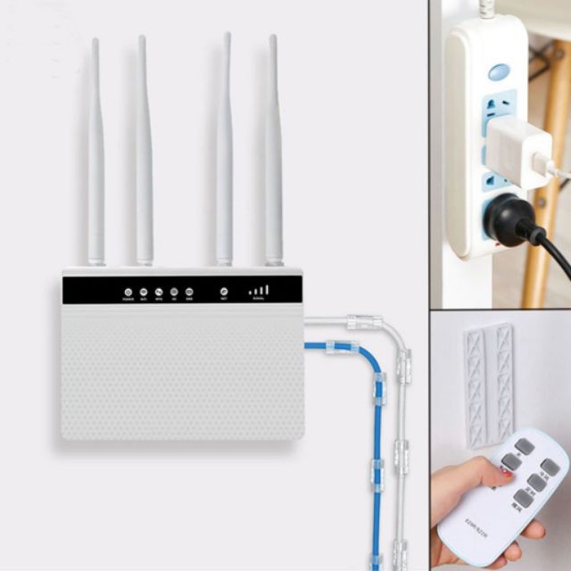 ⚡HỮU ÍCH⚡Miếng Dán Cố Định Ổ Cắm Điện, Bộ Phát Wifi Treo Tường Độc Đáo