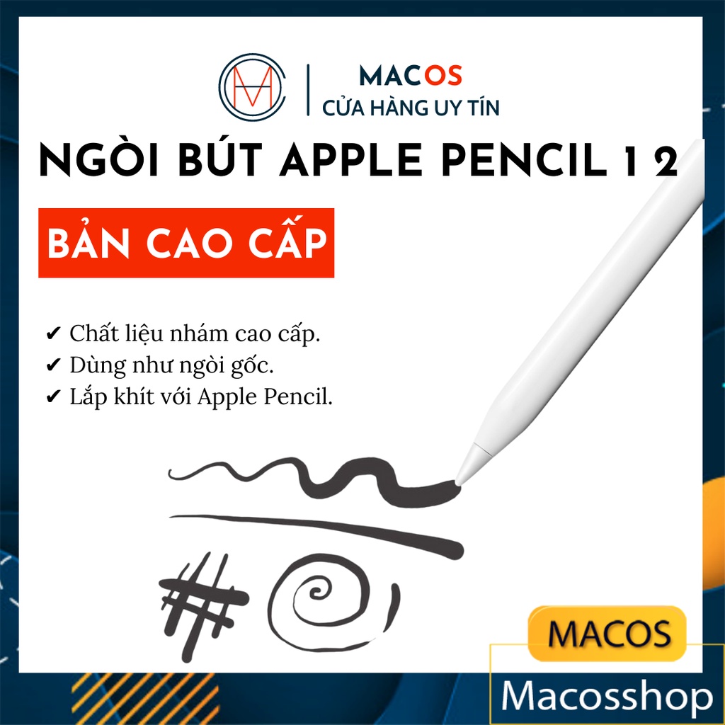 Đầu ngòi thay thế cho bút Apple Pencil 1/2 Pen tip - Dùng như ngòi gốc - Loại cao cấp (AP19)