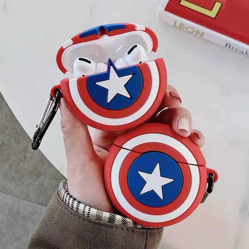 Vỏ Bảo Vệ Hộp Sạc Tai Nghe Airpods 1 / 2 / 3 / pro Họa Tiết Hoạt Hình Siêu Anh Hùng Dễ Thương