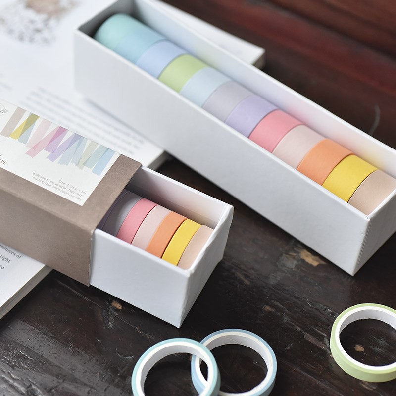 Set 12 cuộn Washi tape mầu Pastel - Macaron Twilight masking tape