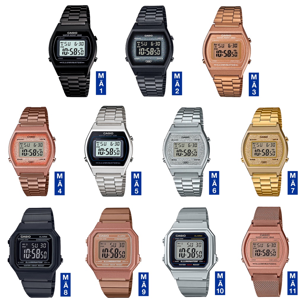 Đồng hồ nữ dây kim loại Casio Standard chính hãng Anh Khuê B640 & B650 Series