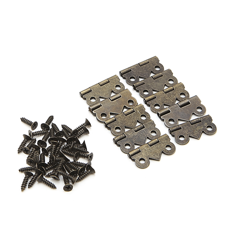 Bộ 10 bản lề cửa cánh bướm 20mm x17mm tiện lợi kèm phụ kiện