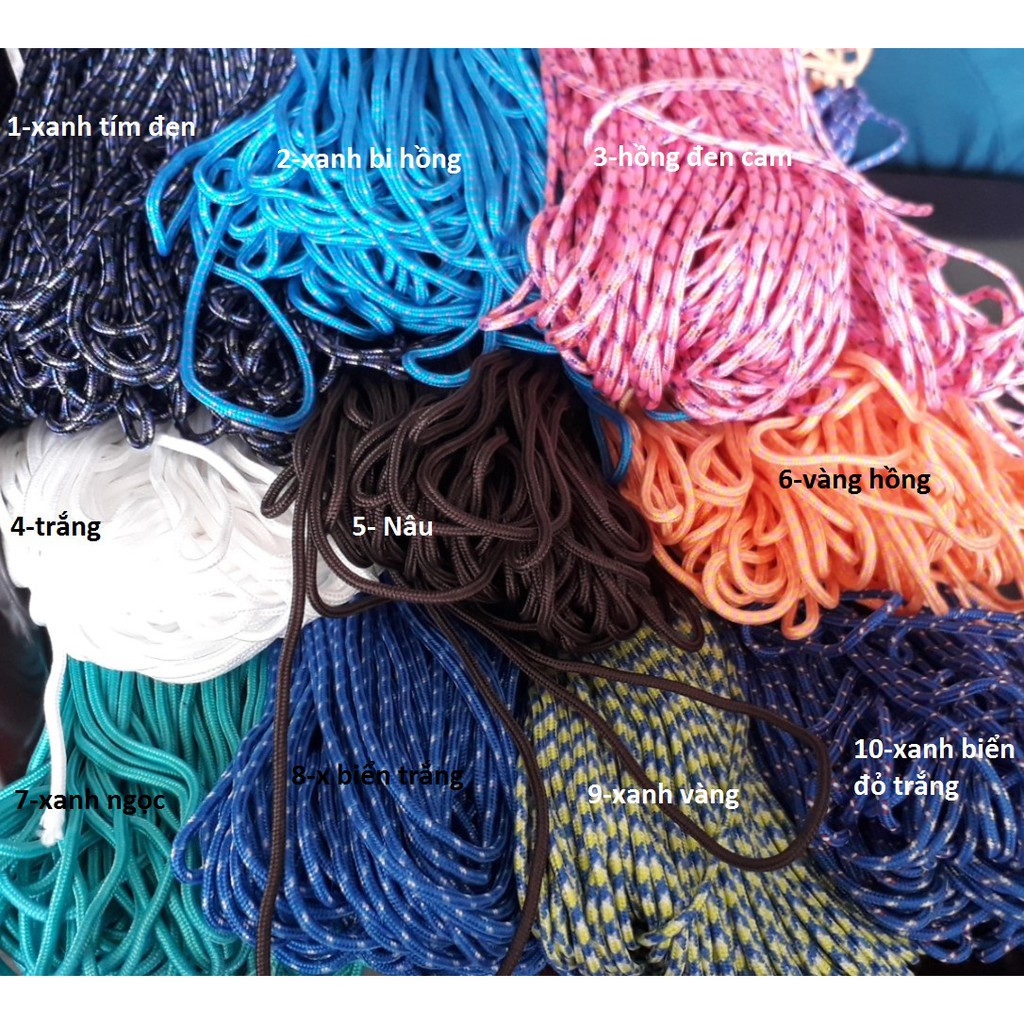3mét DÂY PARACORD đan vòng tay 4MM 7 LÕI