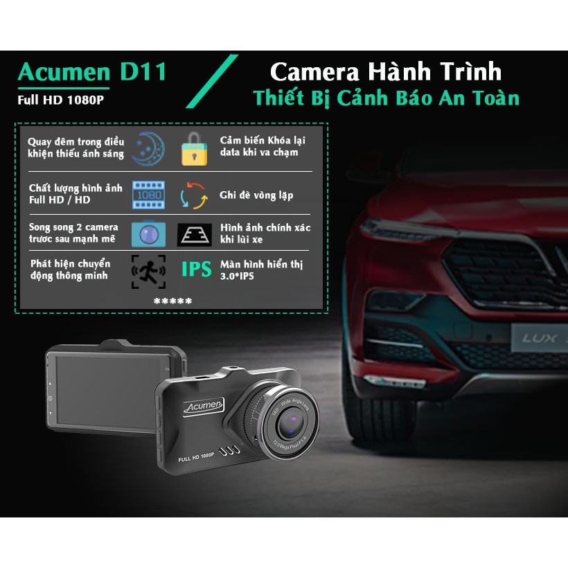 Camera hành trình chính hãng ACUMEN D11 từ Mỹ