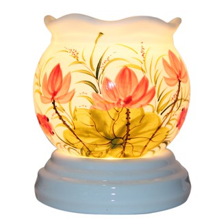 Đèn Xông Tinh Dầu Gốm Bát Tràng Size Lớn + Tặng 1 Bóng Đèn