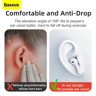 Tai nghe Bluetooth Baseus Encok W3 TWS (Bluetooth 5.0, 4h continuously listen, Noise reduction, IP55, True Wireless)