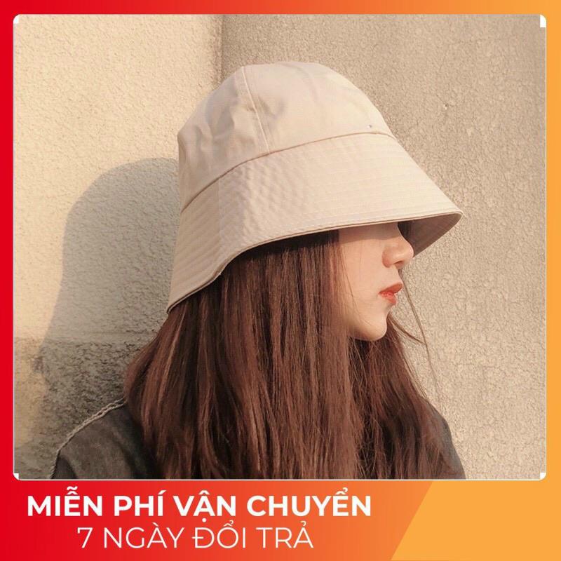 Nón bucket vành cụp trơn nhiều màu phong cách Ulzzang Unisex AN 44