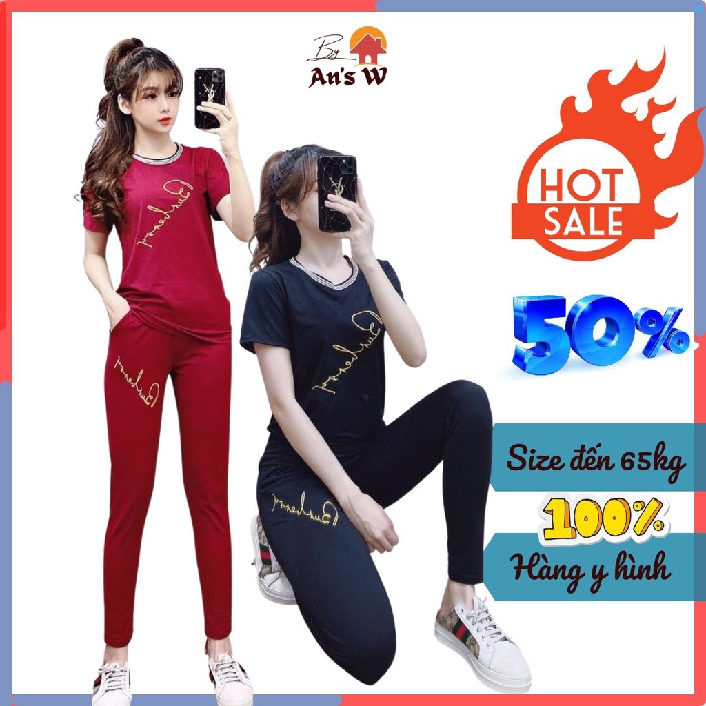 SALE 50%-Đồ bộ mặc ở nhà cho nữ quần dài co giãn thoáng mát