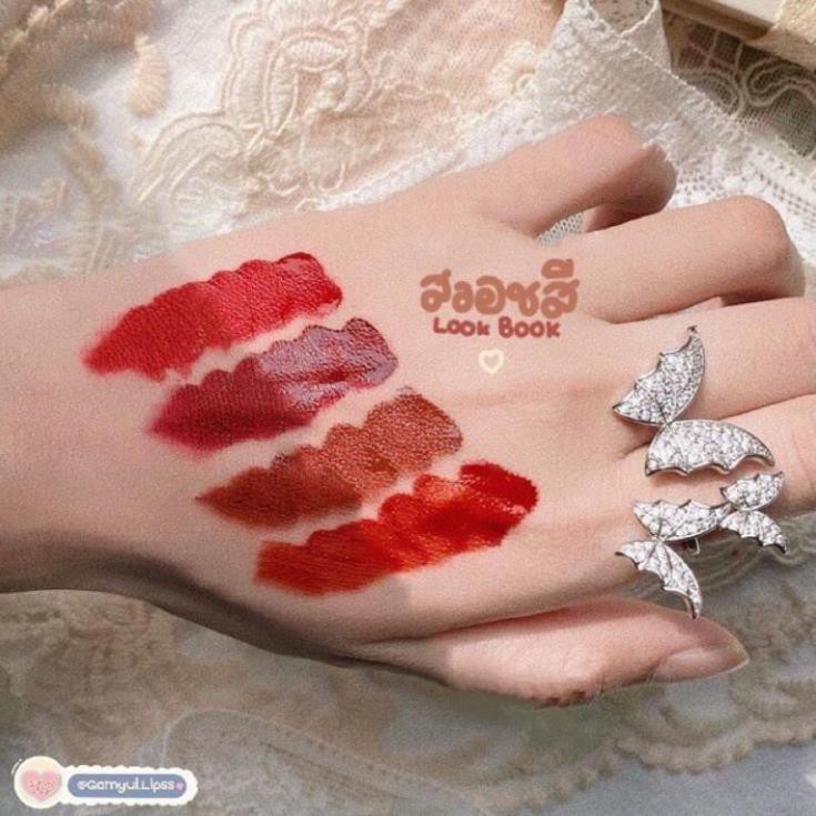 Set 4 Son Kem Lì LOOK BOOK DAISHIAO LACE Lipglaze Velvet Matteseries Vị Đào | BigBuy360 - bigbuy360.vn
