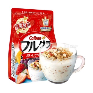 750GRAM NGŨ CỐC CALBEE ĐỎ NỘI ĐỊA NHẬT - NGŨ CỐC HOA QUẢ
