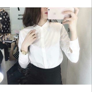 Áo sơ mi trắng chất thô lụa loại 1 không nhăn nhàu.