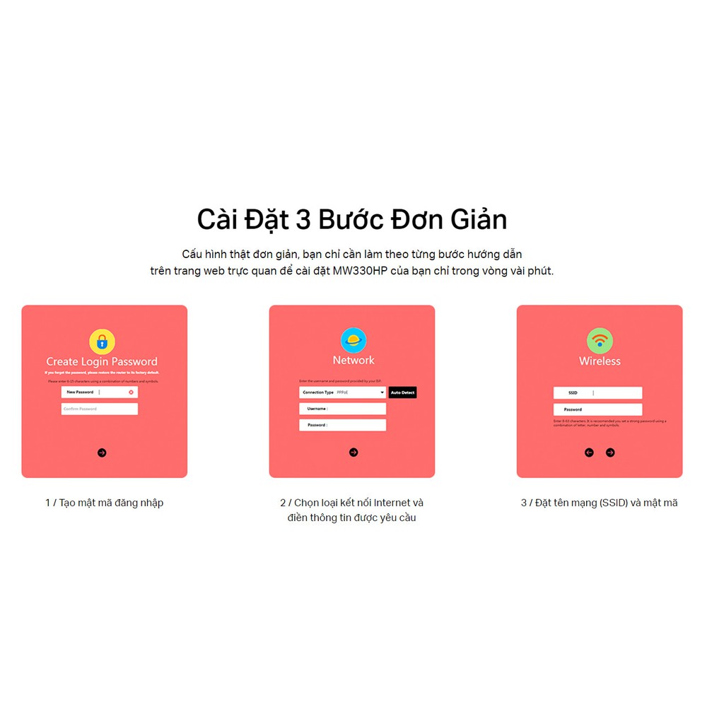 Bộ Phát Wifi - Bộ Phát Wifi 3 Râu  Xuyên Tường Siêu Khỏe Mercusys MW330HP chuẩn N 300Mbps - Mới 100% [Bảo Hành 2 Năm] | BigBuy360 - bigbuy360.vn