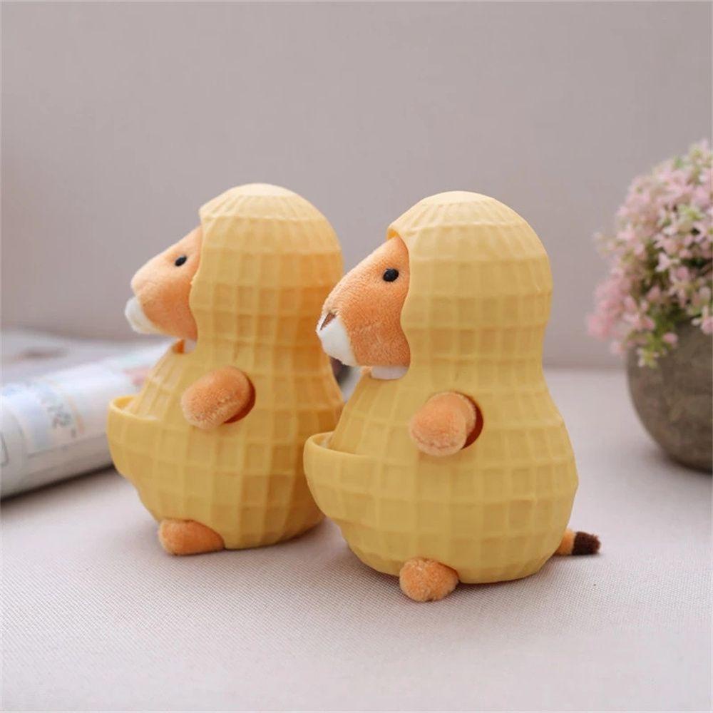 ANEMONE Gối Nhồi Bông Hình Hạt Đậu Phộng / Chuột / Đậu Phộng Mềm Mại Trang Trí Nhà Cửa