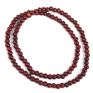 Chuỗi 108 hạt gỗ đỏ phong cách Phật giáo