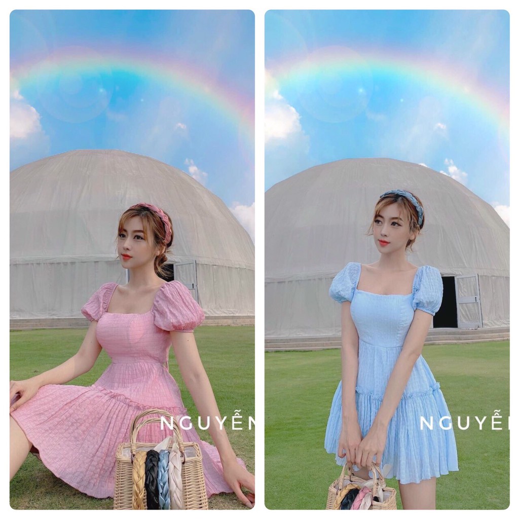 ĐẦM TAY PHỒNG TÙNG XÒE NHÚN TẦNG CÓ MÚT NGỰC