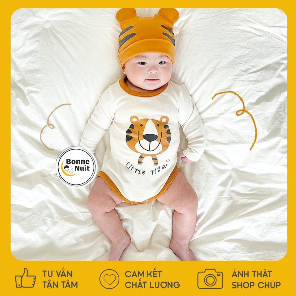 Set bodysuit hình hổ kèm nón, có đuôi siêu yêu cho bé yêu