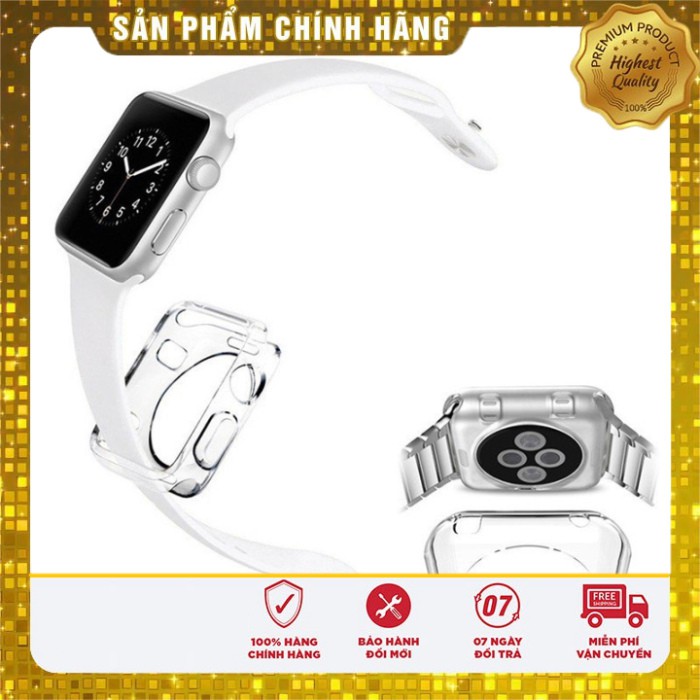 Ốp Apple Watch ❤ Ốp Bảo Vệ Đồng Hồ Thông Minh Apple Watch Series 6/5/4/3/2/1 Dẻo Trong Suốt ❤ Full Size 38/40/42/44